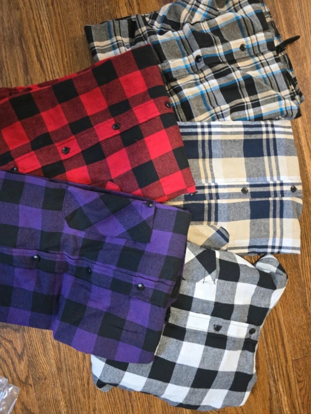 5-pack Hooded Flannels| Size 3XL
